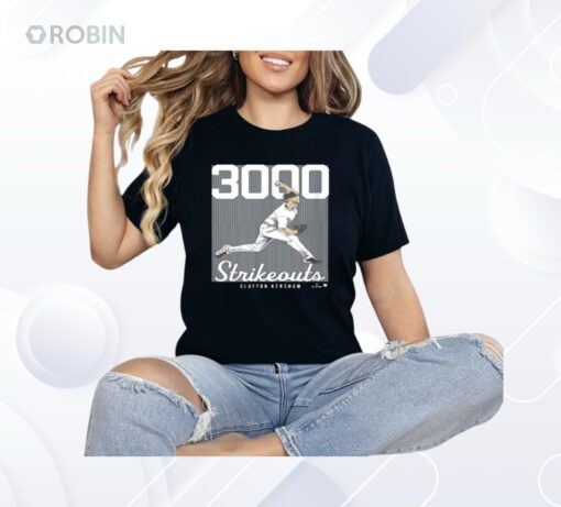Clayton Kershaw 3000 Strikeouts Los Angeles Baseball Shirt