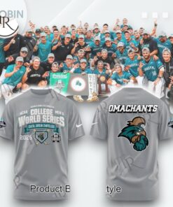 Cocharles Schwab Field NCAA Men’s College World Series 2025 Omahallege Coastal Carolina Chanticleers Grey Hoodie