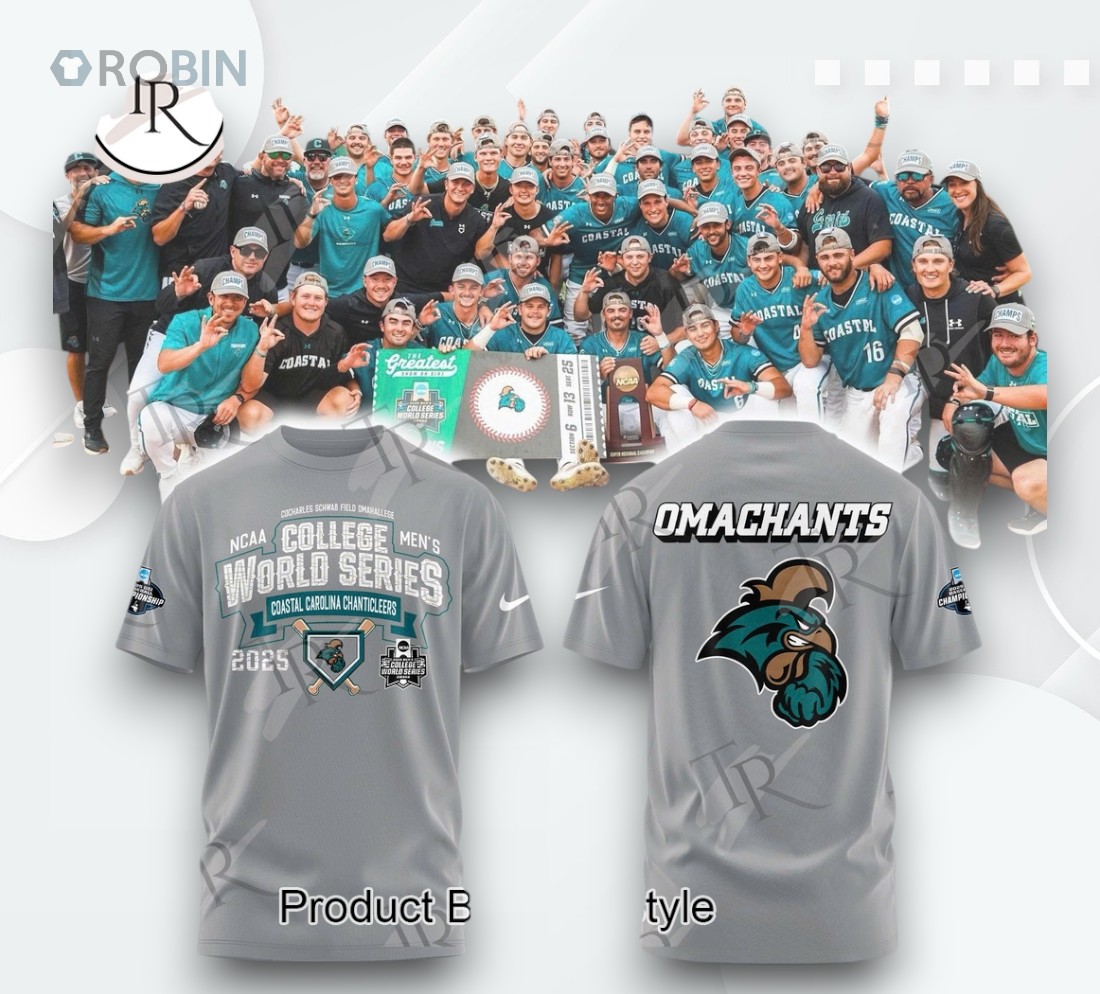 Cocharles Schwab Field NCAA Men's College World Series 2025 Omahallege Coastal Carolina Chanticleers Grey Hoodie Cocharles Schwab Field NCAA Men's College World Series 2025 Omahallege Coastal Carolina Chanticleers Grey Hoodie