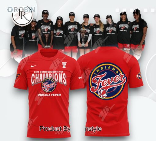 Commissioner’s Cup Champions Indiana Fever 2025 3D Printed Shirt (Hoodie, Shirt, Sweatshirt)   Red