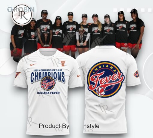 Commissioner’s Cup Champions Indiana Fever 2025 3D Printed Shirt (Hoodie, Shirt, Sweatshirt)   White