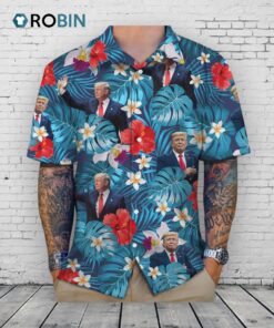 Custom Donald Trump Photo Tropical Style Hawaii Shirt   Funny Face Custom Hawaii Shirt Custom Donald Trump Photo Tropical Style Hawaii Shirt   Funny Face Custom Hawaii Shirt