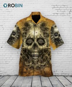 Cute Skull 3D Hawaiian Shirt Short Sleeve, Best Gifts For Skull Lovers