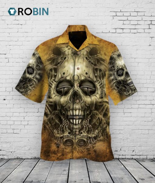 Cute Skull 3D Hawaiian Shirt Short Sleeve, Best Gifts For Skull Lovers