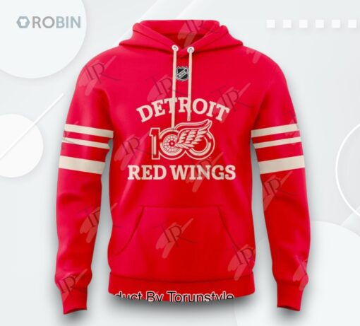 Detroit Red Wings 100 Years Of Hockeytown 3D Printed Shirt (Hoodie, Shirt, Sweatshirt)