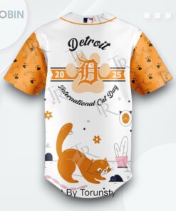 Detroit Tigers X 2025 International Cat Day Limited Edition Baseball Jersey Detroit Tigers X 2025 International Cat Day Limited Edition Baseball Jersey
