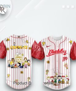 Diablos Rojos Del Mexico X Peanuts 100 Anos De Historia 2025 Limited Edition Baseball Jersey