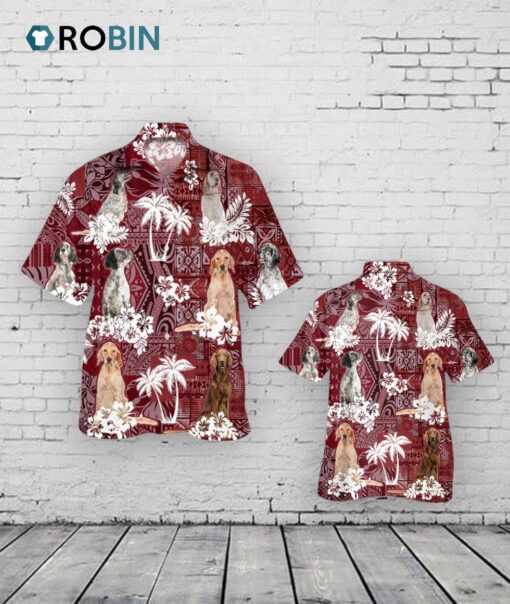 English Setter Hawaiian Shirt, Dog Hawaiian Shirts