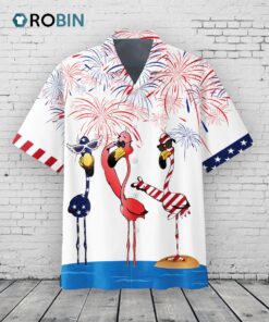 Flamingo Hawaiian Shirt   Independence Day Is Coming Gift, Funny Flamingo Hawaii Aloha Shirt Full Print For Adult