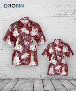 Fox Terrier Hawaiian Shirt, Dog Hawaiian Shirt Red Tribal Pattern