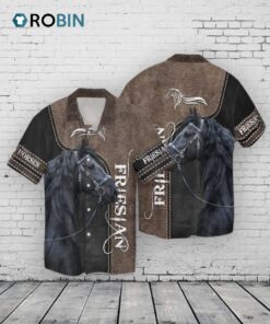 Friesian Horse 3D Full Print 3D Hawaiian Shirt, Horse Hawaii Aloha Beach Shirts