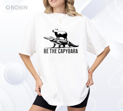 Funny Be The Capybara Riding Gator Shirt