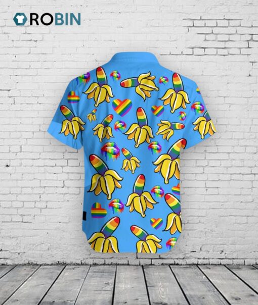 Gay Pride Gift Hawaiian Shirt, Banana Design Hawaiian Shirt
