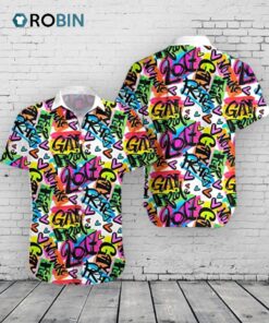 Gay Pride Hawaiian Shirt, Gift For Gaymer Man, Pride Gay Hawaii T Shirt, Gift To Gay Man, Lgbt Month Gift Gay Pride Hawaiian Shirt, Gift For Gaymer Man, Pride Gay Hawaii T Shirt, Gift To Gay Man, Lgbt Month Gift