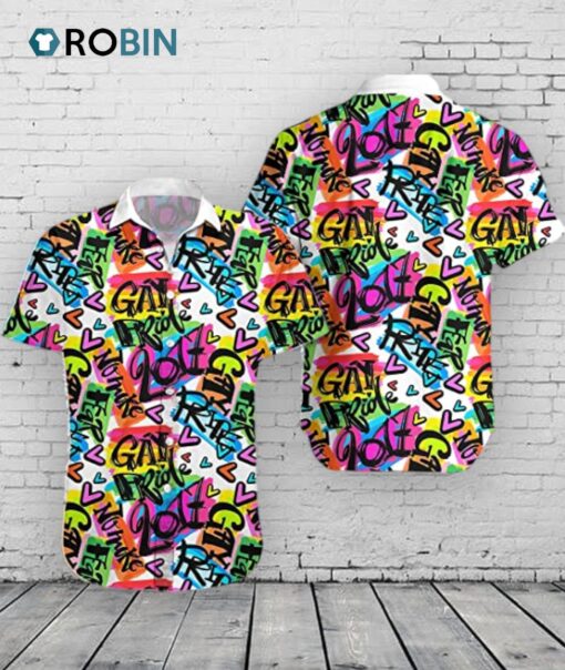 Gay Pride Hawaiian Shirt, Gift For Gaymer Man, Pride Gay Hawaii T Shirt, Gift To Gay Man, Lgbt Month Gift