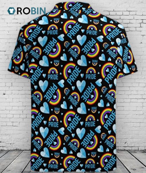 Gay Pride Hawaiian Shirt, Rainbow Hawaiian Shirt, Rainbow Pride Clothing For Lesbian, Gay Man, Lgbt Gift