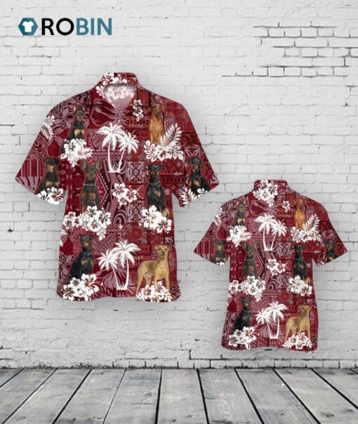 German Pinscher Hawaiian Shirt, Dog Hawaii Shirt Summer Short Sleeve