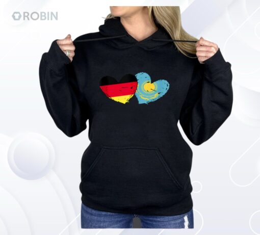 Germany Kazakhstan Flag Heart German Kazakh Friendship Shirt