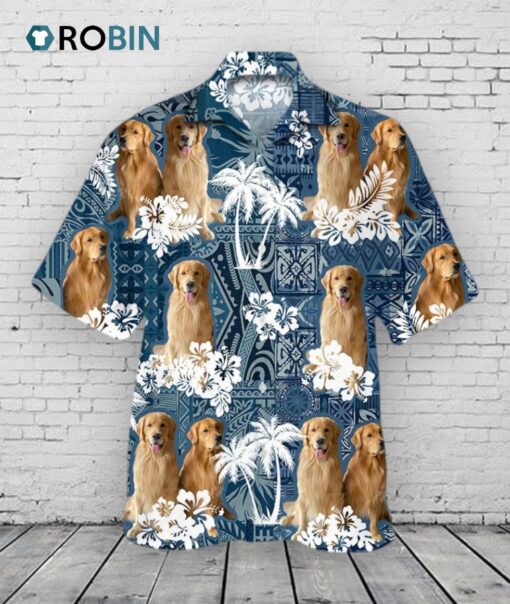 Golden Retriever Hawaiian Shirt, Aloha Shirt For Dog Lover