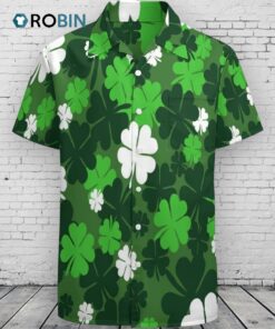 Green Clover Hawaiian Shirt Full Printed Clover Shirt