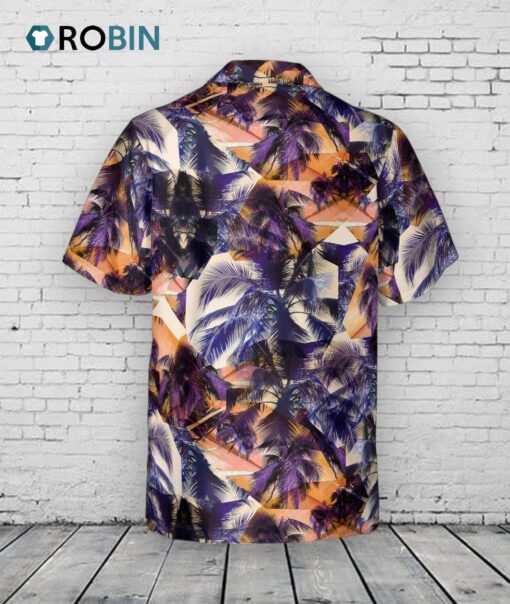 Hawaiian Camp Collar Short Sleeve Button Down Shirt Scenic