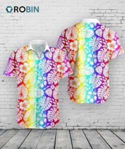 Hawaiian Pride Shirt, Hawaiian Shirt For Women, Bisexual Hawaiian Shirt, Hawaiian Shirts Gay