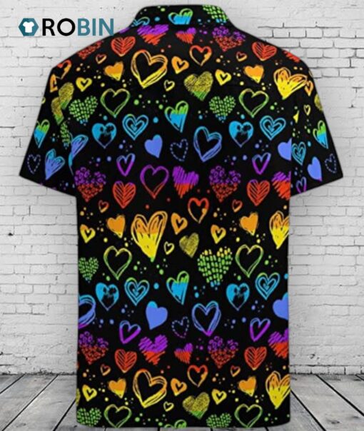 Hawaiian Shirt 3D For Pride Month, Rainbow Lgbt Print Summer Hawaiian Shirts Beach Shirts Gift For Lesbian Gaymer