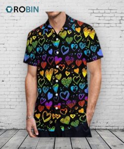 Hawaiian Shirt 3D For Pride Month, Rainbow Lgbt Print Summer Hawaiian Shirts Beach Shirts Gift For Lesbian Gaymer Hawaiian Shirt 3D For Pride Month, Rainbow Lgbt Print Summer Hawaiian Shirts Beach Shirts Gift For Lesbian Gaymer