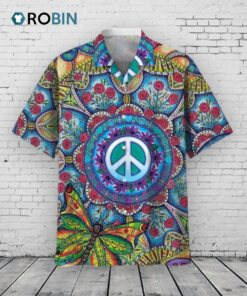 Hippie Vintage Hawaiian Shirt, 3D Full Print Hawaiian Hippie For Men And Woman, Hawaii Aloha Beach Shirt
