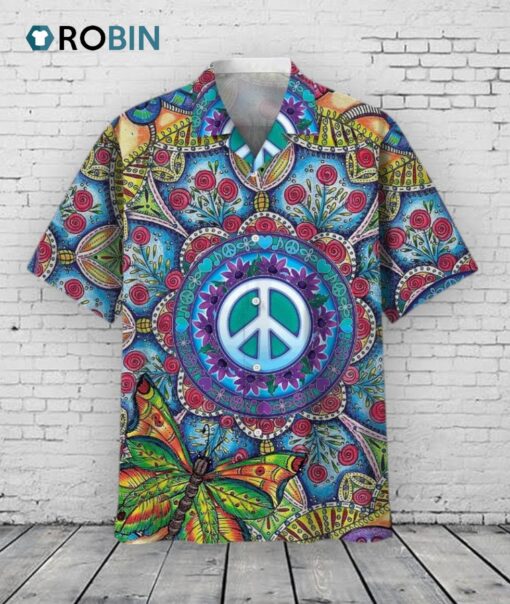 Hippie Vintage Hawaiian Shirt, 3D Full Print Hawaiian Hippie For Men And Woman, Hawaii Aloha Beach Shirt