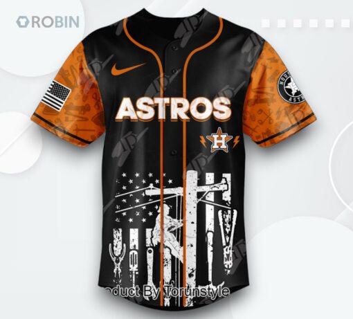 Houston Astros X National Lineman Appreciation Day 2025 Limited Edition Baseball Jersey