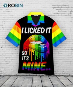 I Licked It So It’s Mine Hawaiian Shirt, Pride Hawaiian Shirt For Lesbian, Gift For Couple Gay Man