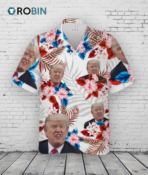 I Stand With Trump   US Election Unisex Tropical Hawaiian Aloha Shirt   Summer Vacation Gift For Trump Supporters