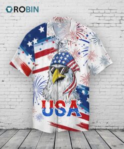 Independence Day Patriotic Unisex Hawaiian Shirt, 4th Of Jul Hawaii Shirt Gifts