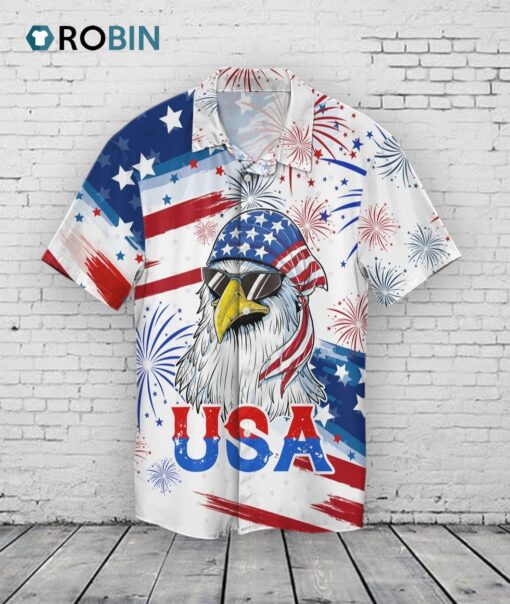 Independence Day Patriotic Unisex Hawaiian Shirt, 4th Of Jul Hawaii Shirt Gifts