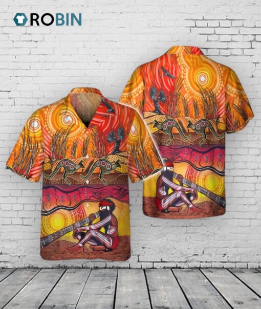 Indigenous Art 3D Hawaiian Shirt, Indigenous Hawaiian Shirt