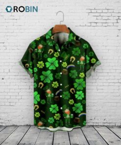 Irish Hawaiian Shirt, Saint Patrick’s Day Hawaiian Shirt, St. Patrick’s Day 3d Shirt, Shamrock Hawaiian Shirt, Irish Shirt