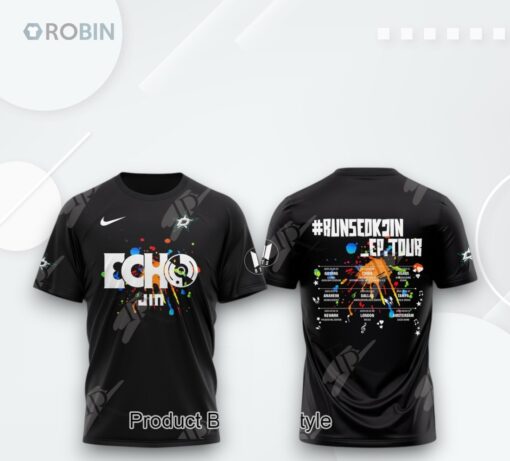 Jin Tour X Dallas Mavericks RunSeokjin Ep Tour 2025 3D Printed Shirt (Hoodie, Shirt, Sweatshirt)