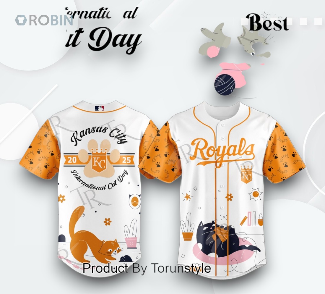 Kansas City Royals X 2025 International Cat Day Limited Edition Baseball Jersey Kansas City Royals X 2025 International Cat Day Limited Edition Baseball Jersey