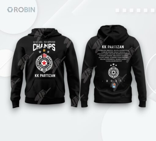 KK Partizan 24 25 ABA Champions 3D Printed Shirt (Hoodie, Shirt, Sweatshirt)
