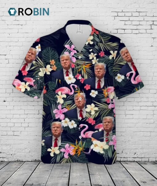 Let’s Go On Vacation With Trump   US Election Unisex Tropical Hawaiian Aloha Shirt   Summer Vacation Gift For Trump Supporters