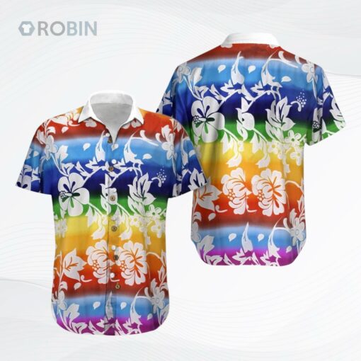 LGBT Flower Rainbow Nice Ornamental Hawaiian Shirt