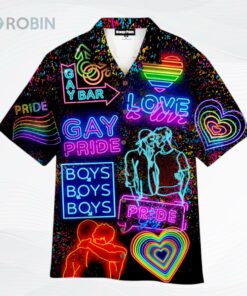 Lgbt Gay Pride Month Hawaiian Shirt, Gay Couple Hawaiian Shirts, Present For Gay Man Lgbt Gay Pride Month Hawaiian Shirt, Gay Couple Hawaiian Shirts, Present For Gay Man
