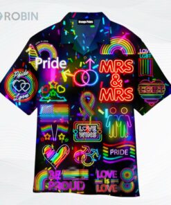 Lgbt Gay Pride Month Hawaiian Shirt, Lesbian Couple Hawaiian Shirts, Gift To Couple Gay Man Lgbt Gay Pride Month Hawaiian Shirt, Lesbian Couple Hawaiian Shirts, Gift To Couple Gay Man
