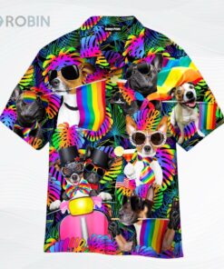 Lgbt Happy Dogs Pride Month Unisex Hawaiian Shirt, Pride Dog Hawaiian Shirt Lgbt Happy Dogs Pride Month Unisex Hawaiian Shirt, Pride Dog Hawaiian Shirt
