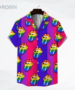 LGBT Hawaii Shirt, Bisexual Rainbow Lip Unisex Hawaii Shirt, Beach Short LGBT Hawaii Shirt, Bisexual Rainbow Lip Unisex Hawaii Shirt, Beach Short