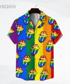 LGBT Hawaii Shirt, Rainbow Lip Unisex Hawaii Shirt Beach Short LGBT Hawaii Shirt, Rainbow Lip Unisex Hawaii Shirt Beach Short