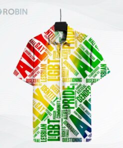 LGBT Hawaiian Shirt LGBT Pride Straight Ally Rainbow Colors Hawaii Tshirt LGBT Hawaiian Shirt LGBT Pride Straight Ally Rainbow Colors Hawaii Tshirt
