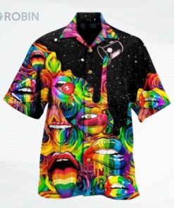 LGBT Hawaiian Shirt LGBT Rainbow Color Mouths Candy Graphic Design Hawaii Aloha Shirt LGBT Hawaiian Shirt LGBT Rainbow Color Mouths Candy Graphic Design Hawaii Aloha Shirt