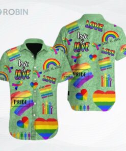 Lgbt Love Is Love Hawaiian Shirt, Love Wins Pride Rainbow Hawaiian Shirt, Gift To Couple Lesbian Lgbt Love Is Love Hawaiian Shirt, Love Wins Pride Rainbow Hawaiian Shirt, Gift To Couple Lesbian